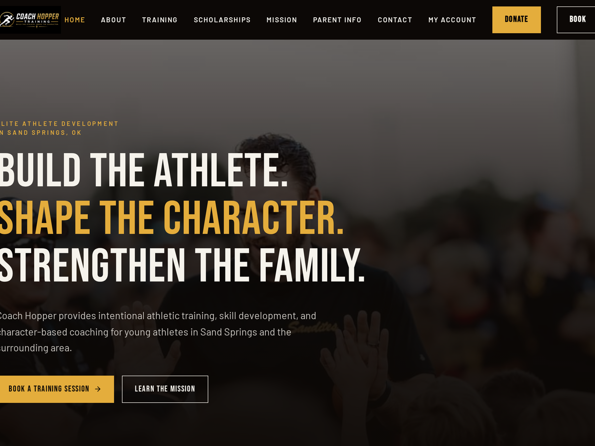 Coach Hopper website screenshot